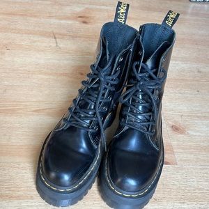 Dr Martens, Jadon, platform boots, smooth leather, US 6, 8 eye, worn 3 times